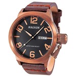 Relógio Magnum Masculino Pulseira em Couro Marrom - Ma33399r