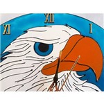 Ficha técnica e caractérísticas do produto Relógio Mandala Vitral Águia em Vidro de 25cm