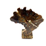 Ficha técnica e caractérísticas do produto Relógio Mapa Mundi de Pedra Sabão