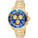 Relógio Masc INVICTA Original Pro Diver Quartz (26849) Aço Inox Prova D'Água 200 Metros Dourado e Azul