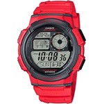 Ficha técnica e caractérísticas do produto Relógio Masculino Ae1000w4avdf Vermelho - Casio