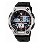 Ficha técnica e caractérísticas do produto Relógio Masculino Anadigi Casio AQ-190W-1AVDF - Preto - Casio*