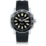 Relógio Masculino Analógico Automático Mostrador Preto 469SS040 P1SX Scuba Diver Orient Pulserira Extra Borracha