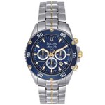 Ficha técnica e caractérísticas do produto Relógio Masculino Analógico Bulova Chronograph WB30686A - Prata/Dourado