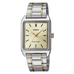 Ficha técnica e caractérísticas do produto Relógio Masculino Analógico Casio MTP-V007SG-9EUDF - Prata/Dourado - Casio*