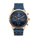 Ficha técnica e caractérísticas do produto Relógio Masculino Analógico Tuguir 5327G Azul e Rosê Gold