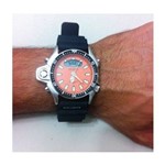Ficha técnica e caractérísticas do produto Relógio Masculino Atlantis G3220 Fundo Laranja Correia de Silicone