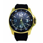 Relogio Masculino Atlantis G3216 Dourado Fundo Preto