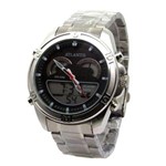 Relogio Masculino Atlantis J3400 Anadigi Prata