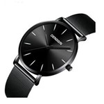 Ficha técnica e caractérísticas do produto Relógio Masculino Black Silver Design Pulseira Aço