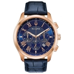 Relógio Masculino Bulova Wilton Quartz Rosegold/Azul 97B170