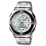 Ficha técnica e caractérísticas do produto Relógio Masculino Casio Anadigi AQ-164WD-1AVDF - Prata