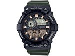 Ficha técnica e caractérísticas do produto Relógio Masculino Casio Anadigi Esportivo - Standard AEQ-200W-3AVDF Verde