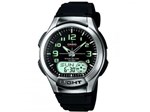 Relógio Masculino Casio Anadigi - Resistente à Água Cronômetro Mundial AQ-180W-1BVD