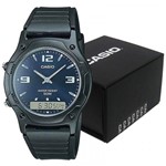 Ficha técnica e caractérísticas do produto Relogio Masculino Casio Analogico Digital Prova Dagua Alarme Calendario (Aw-49he-2avdf) - Cassio