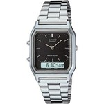 Ficha técnica e caractérísticas do produto Relógio Masculino Casio Analógico/Digital Social Aq-230A Prata e Preto