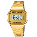 Ficha técnica e caractérísticas do produto Relógio Masculino Casio Digital A-168WG-9WDF - Dourado