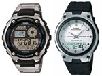 Ficha técnica e caractérísticas do produto Relógio Masculino Casio Digital Resistente à Água - AE-2100WD-1AVDF + Relógio Masculino AW-80-7AVDF