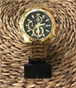 Ficha técnica e caractérísticas do produto Relógio Masculino Casio Edifice Ef 539 DOURADO Fundo PRETO