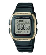 Ficha técnica e caractérísticas do produto Relógio Masculino Casio W-96H-9AVDF Preto/Dourado