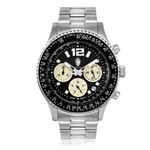 Relógio Masculino Constantim Navitimer CT-01 REF G0099D Silver Black