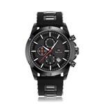 Relógio Masculino Cronógrafo Preto Silicone PL80069612M - Philiph London