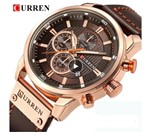 Relógio Masculino Curren Esporte Pulseira de Couro Marrom CR 8291