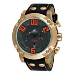 Ficha técnica e caractérísticas do produto Relógio Masculino da Adee Kaye (Chronograph Black) Pulseira em Couro Genuíno