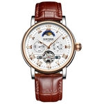 Ficha técnica e caractérísticas do produto Relógio Masculino de Couro Tourbillon J029 KINYUED - 60