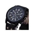 Relógio Masculino de Pulso Quartz Exército Impermeável-Preto