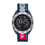 Relógio Masculino Diesel Crusher DZ1915/8AN 47mm Pulseira Nylon Azul