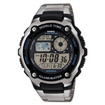 Ficha técnica e caractérísticas do produto Relógio Masculino Digital Casio AE-2100WD-1AVDF - Prata AE2100WD1AVD - Casio*