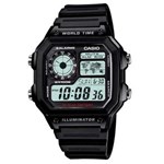 Ficha técnica e caractérísticas do produto Relógio Masculino Digital Casio Multifunção AE1200WH1AVDF - Preto