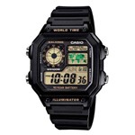 Ficha técnica e caractérísticas do produto Relógio Masculino Digital Casio Multifunção AE1200WH1BVDF - Preto