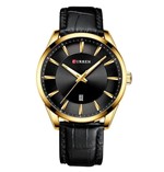 Relógio Masculino Dourado Casual Curren Pulseira Ajustável