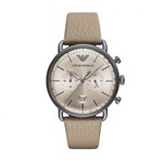 Ficha técnica e caractérísticas do produto Relógio Masculino Emporio Armani AR11107 Couro Cinza 43mm - Empório Armani