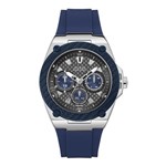 Ficha técnica e caractérísticas do produto Relógio Masculino Esportivo Guess com Pulseira de Poliuretano Azul e Caixa Aço Prata 92676G0GSNU2 Multifunção