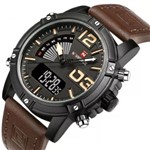 Relogio Masculino Esportivo Militar 9095 Naviforce Marrom