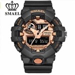 Relógio Masculino Esportivo Militar Shock Smael Ws1642-8 Black Golden