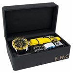 Relógio Masculino Ewc Aço Emt15314-d Troca Pulseira