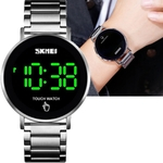 Relógio Masculino Feminino Skmei Digital 1550 Prata Touch Nf