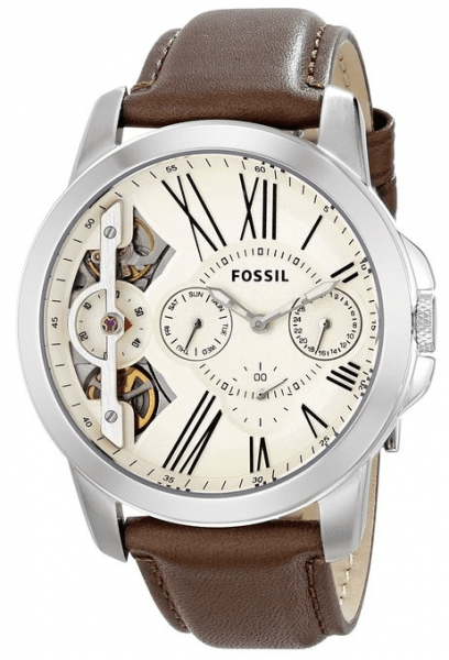 Ficha técnica e caractérísticas do produto Relógio Masculino Fossil Automático ME1144/0BI 43mm Couro Marrom