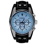 Relógio Masculino Fossil Coachman CH2564/0KN 44mm Couro Preto