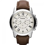 Ficha técnica e caractérísticas do produto Relógio Masculino Fossil FFS4735/Z / FS4735/0BN Couro Marrom