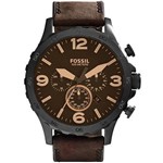 Ficha técnica e caractérísticas do produto Relógio Masculino Fossil Nate Chronograph Jr1487/0mn Couro