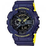 Relógio Masculino G-shock Ga-110ln-2adr Azul Amarelo Casio