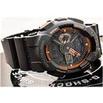 Ficha técnica e caractérísticas do produto Relógio Masculino G-Shock Grey/Orange Analog, Digital Quartz - Modelo Ga110Ts-1A4