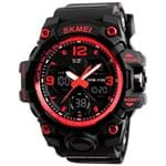 Ficha técnica e caractérísticas do produto Relógio Masculino G-Shock Militar Skmei 1155B Vermelho