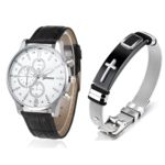 Ficha técnica e caractérísticas do produto Relógio Masculino Geneva Classic Iate Quartzo + Pulseira Inox Cruz