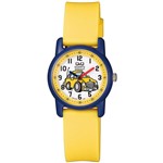 Ficha técnica e caractérísticas do produto Relógio Masculino Infantil Amarelo e Azul QQ Prova D'Água